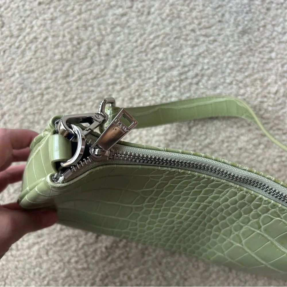 JW Pei Eva Shoulder Handbag - Sage Green Croc - Picture 8 of 10